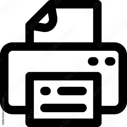 printer line icon. Clean and minimalist vector icon for websites, mobile apps, presentations, and logos. Fully scalable and customizable for any project.