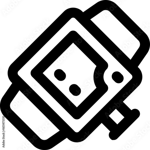 smartwatch line icon. Clean and minimalist vector icon for websites, mobile apps, presentations, and logos. Fully scalable and customizable for any project.