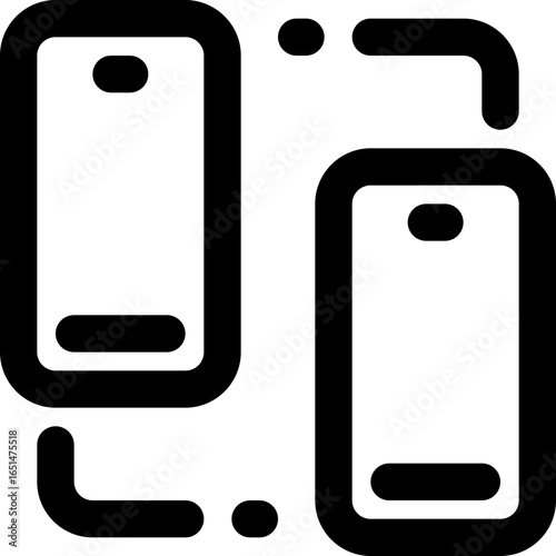 smartphone line icon. Clean and minimalist vector icon for websites, mobile apps, presentations, and logos. Fully scalable and customizable for any project.