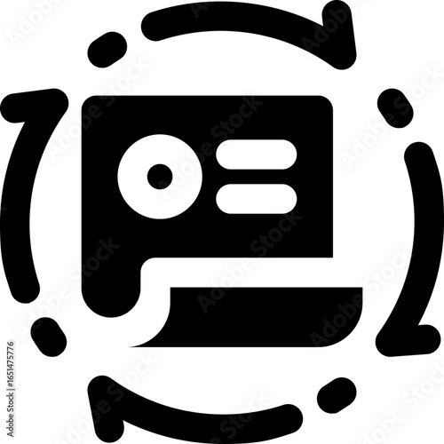 proceess glyph icon. Strong and solid vector icon for websites, mobile interfaces, presentations, and visual branding. High quality and easy to edit.