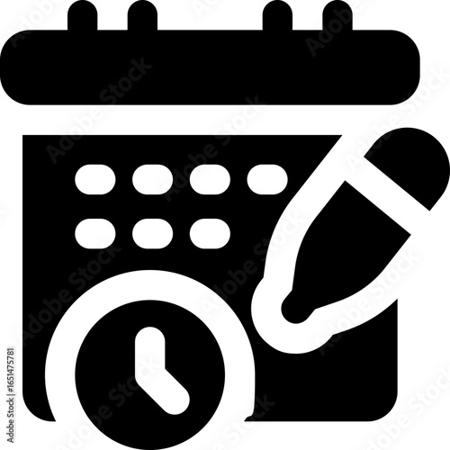exam management glyph icon. Strong and solid vector icon for websites, mobile interfaces, presentations, and visual branding. High quality and easy to edit.
