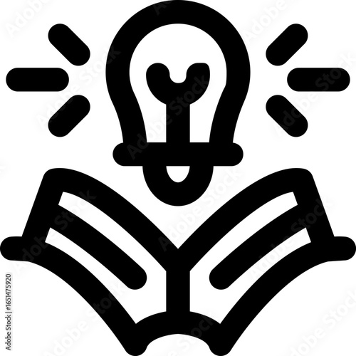 knowledge line icon. Clean and minimalist vector icon for websites, mobile apps, presentations, and logos. Fully scalable and customizable for any project.