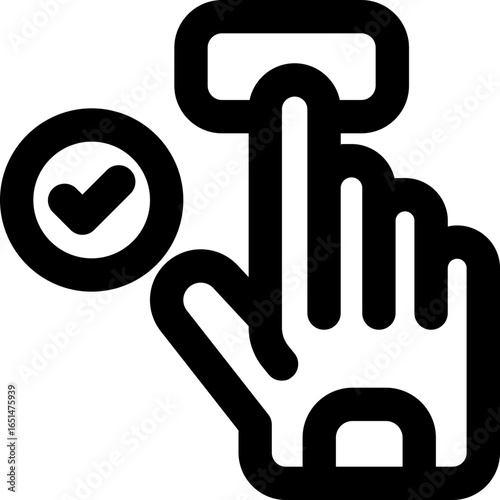 submit line icon. Clean and minimalist vector icon for websites, mobile apps, presentations, and logos. Fully scalable and customizable for any project.