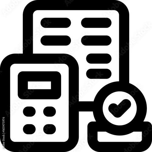 calculation line icon. Clean and minimalist vector icon for websites, mobile apps, presentations, and logos. Fully scalable and customizable for any project.