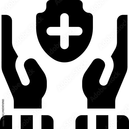 life insurance glyph icon. Strong and solid vector icon for websites, mobile interfaces, presentations, and visual branding. High quality and easy to edit.