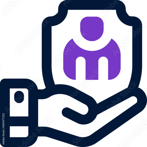 insurance duotone icon. Sleek and modern vector icon for websites, mobile apps, marketing materials, and corporate design. Fully scalable and ready to use.