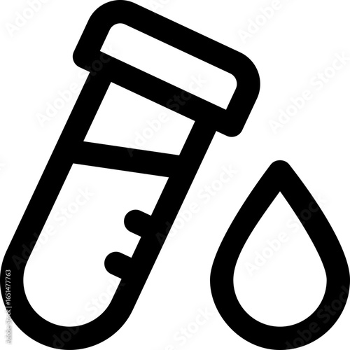 blood sample line icon. Clean and minimalist vector icon for websites, mobile apps, presentations, and logos. Fully scalable and customizable for any project.