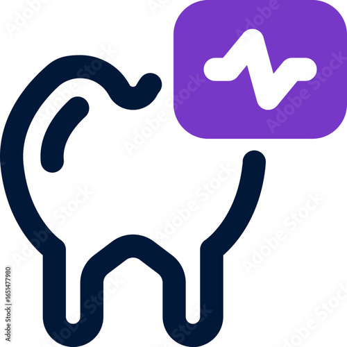 dental monitoring duotone icon. Sleek and modern vector icon for websites, mobile apps, marketing materials, and corporate design. Fully scalable and ready to use.