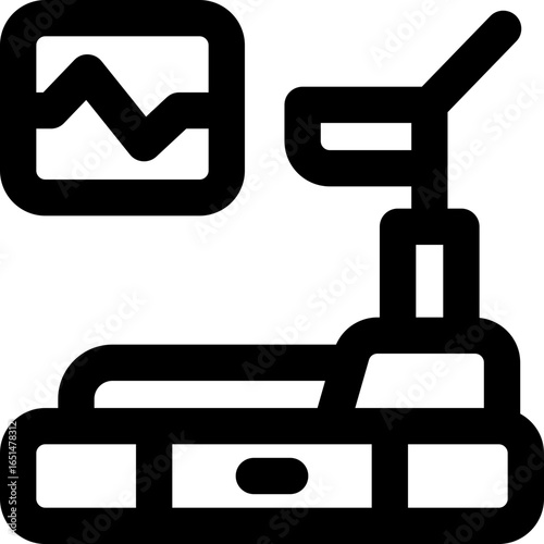 treadmill line icon. Clean and minimalist vector icon for websites, mobile apps, presentations, and logos. Fully scalable and customizable for any project.