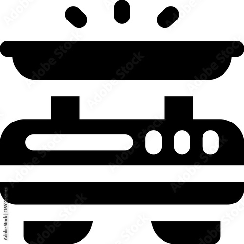 scale glyph icon. Strong and solid vector icon for websites, mobile interfaces, presentations, and visual branding. High quality and easy to edit.