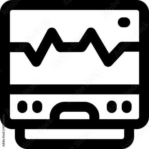 heart monitor line icon. Clean and minimalist vector icon for websites, mobile apps, presentations, and logos. Fully scalable and customizable for any project.