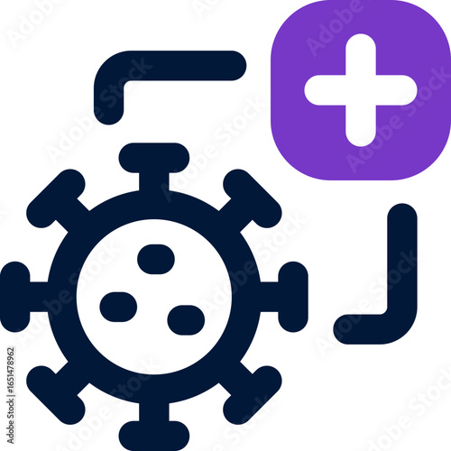 virus duotone icon. Sleek and modern vector icon for websites, mobile apps, marketing materials, and corporate design. Fully scalable and ready to use.