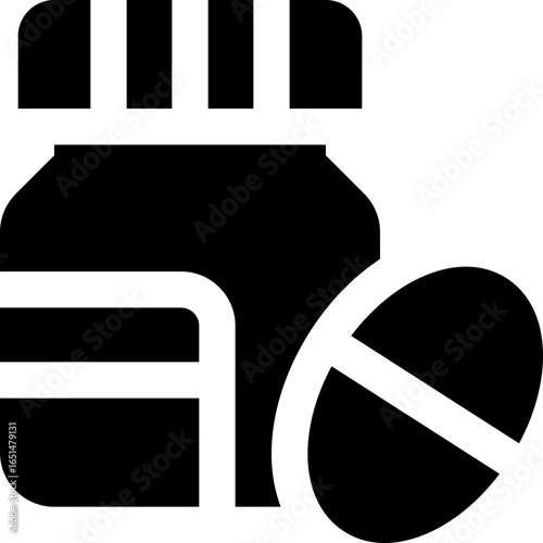 medicine glyph icon. Strong and solid vector icon for websites, mobile interfaces, presentations, and visual branding. High quality and easy to edit.