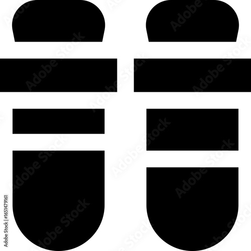 test tube glyph icon. Strong and solid vector icon for websites, mobile interfaces, presentations, and visual branding. High quality and easy to edit.
