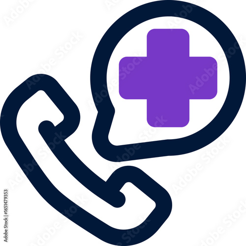 emergency call duotone icon. Sleek and modern vector icon for websites, mobile apps, marketing materials, and corporate design. Fully scalable and ready to use.