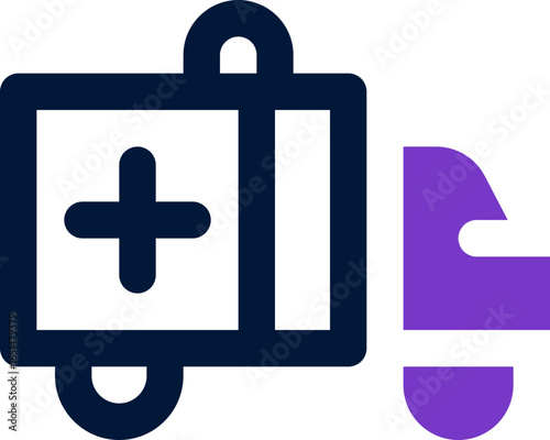 ambulance duotone icon. Sleek and modern vector icon for websites, mobile apps, marketing materials, and corporate design. Fully scalable and ready to use.