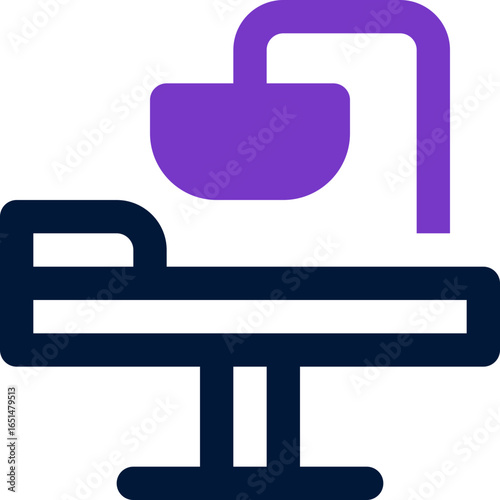 surgery table duotone icon. Sleek and modern vector icon for websites, mobile apps, marketing materials, and corporate design. Fully scalable and ready to use.