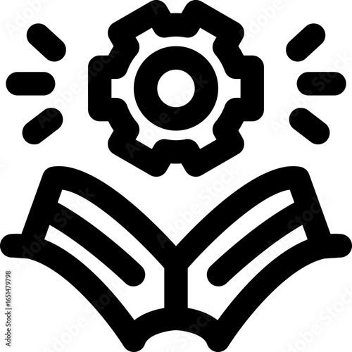 knowledge management line icon. Clean and minimalist vector icon for websites, mobile apps, presentations, and logos. Fully scalable and customizable for any project.