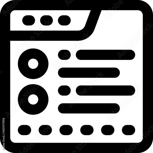 form line icon. Clean and minimalist vector icon for websites, mobile apps, presentations, and logos. Fully scalable and customizable for any project.