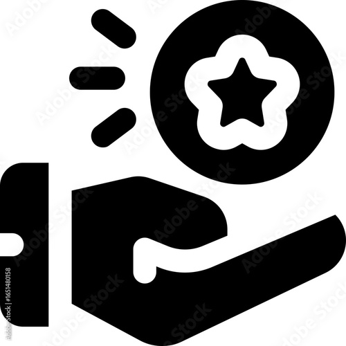 redeem point glyph icon. Strong and solid vector icon for websites, mobile interfaces, presentations, and visual branding. High quality and easy to edit.
