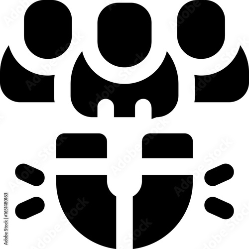 attract customers glyph icon. Strong and solid vector icon for websites, mobile interfaces, presentations, and visual branding. High quality and easy to edit.