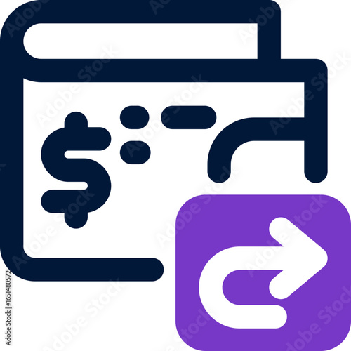 cashback duotone icon. Sleek and modern vector icon for websites, mobile apps, marketing materials, and corporate design. Fully scalable and ready to use.