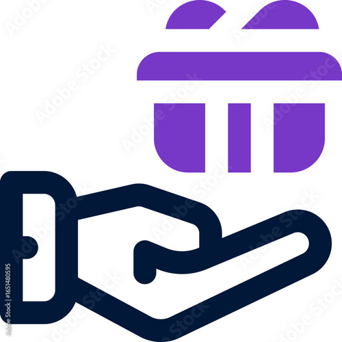 giveaway duotone icon. Sleek and modern vector icon for websites, mobile apps, marketing materials, and corporate design. Fully scalable and ready to use.