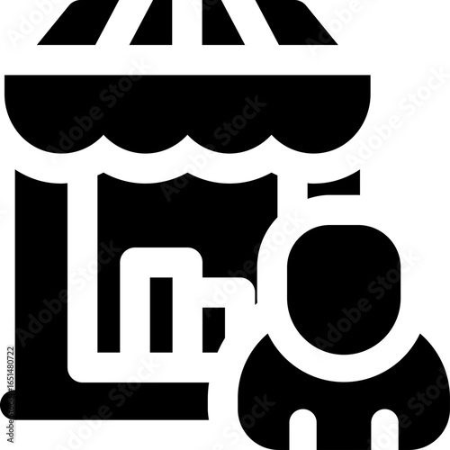 sales glyph icon. Strong and solid vector icon for websites, mobile interfaces, presentations, and visual branding. High quality and easy to edit.