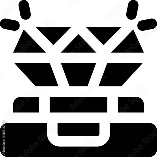 diamond glyph icon. Strong and solid vector icon for websites, mobile interfaces, presentations, and visual branding. High quality and easy to edit.