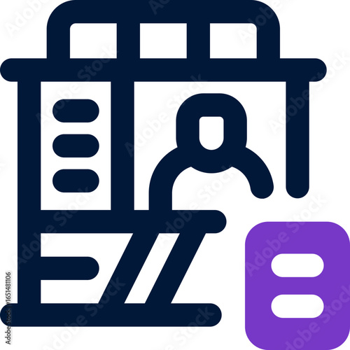 kiosk duotone icon. Sleek and modern vector icon for websites, mobile apps, marketing materials, and corporate design. Fully scalable and ready to use.