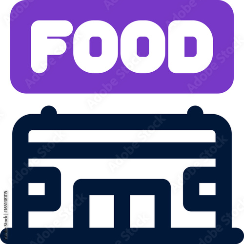 food court duotone icon. Sleek and modern vector icon for websites, mobile apps, marketing materials, and corporate design. Fully scalable and ready to use.