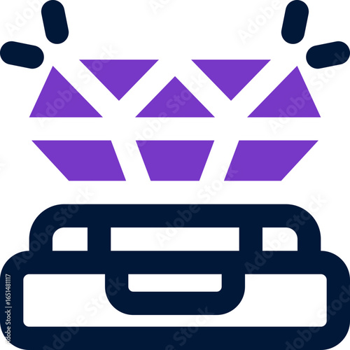 diamond duotone icon. Sleek and modern vector icon for websites, mobile apps, marketing materials, and corporate design. Fully scalable and ready to use.