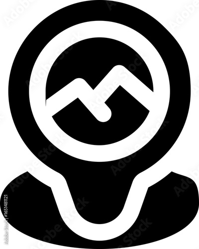 location pin glyph icon. Strong and solid vector icon for websites, mobile interfaces, presentations, and visual branding. High quality and easy to edit.