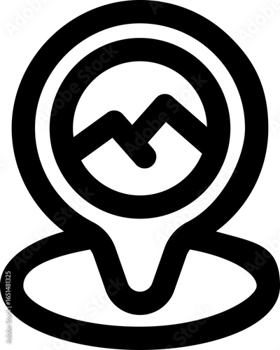 location pin line icon. Clean and minimalist vector icon for websites, mobile apps, presentations, and logos. Fully scalable and customizable for any project.