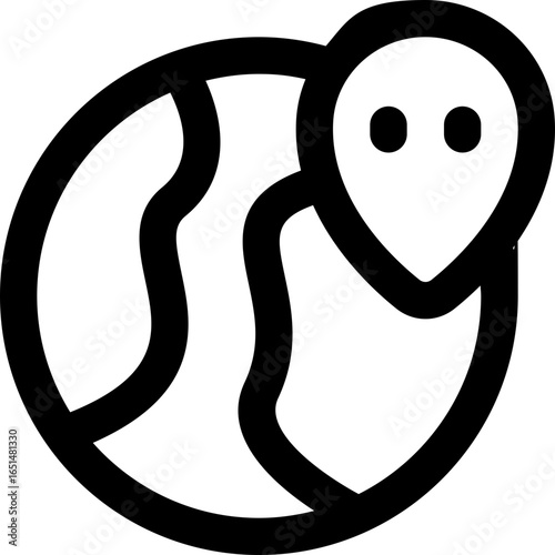 globe line icon. Clean and minimalist vector icon for websites, mobile apps, presentations, and logos. Fully scalable and customizable for any project.