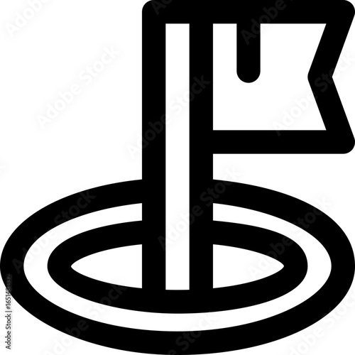 flag line icon. Clean and minimalist vector icon for websites, mobile apps, presentations, and logos. Fully scalable and customizable for any project.