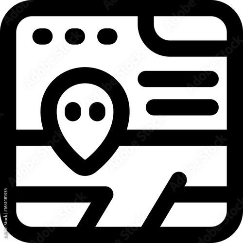 gps line icon. Clean and minimalist vector icon for websites, mobile apps, presentations, and logos. Fully scalable and customizable for any project.