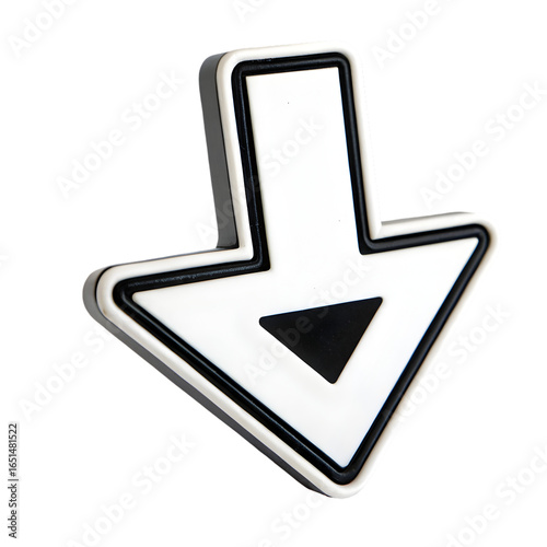 Download Arrow: Vector Graphic of a Bold Black and White Directional Pointer