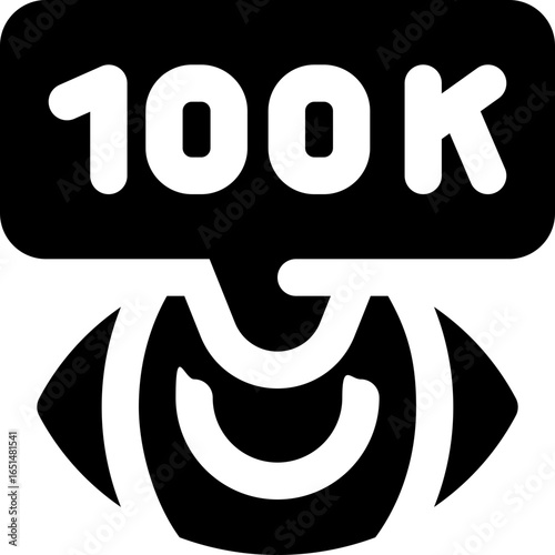 viewer glyph icon. Strong and solid vector icon for websites, mobile interfaces, presentations, and visual branding. High quality and easy to edit.