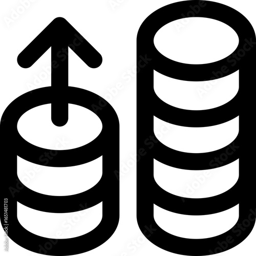 profit line icon. Clean and minimalist vector icon for websites, mobile apps, presentations, and logos. Fully scalable and customizable for any project.