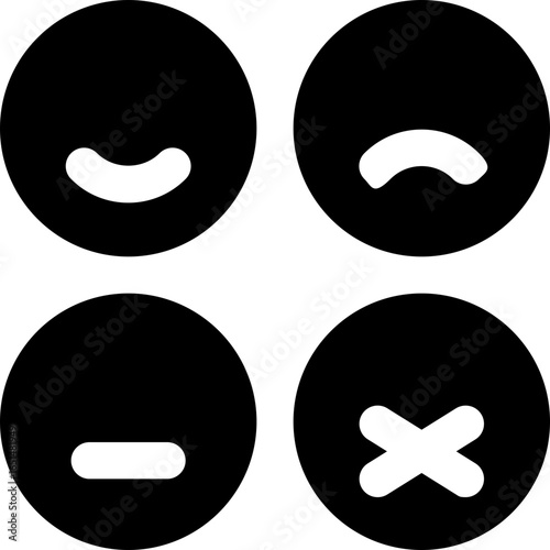 emotion glyph icon. Strong and solid vector icon for websites, mobile interfaces, presentations, and visual branding. High quality and easy to edit.