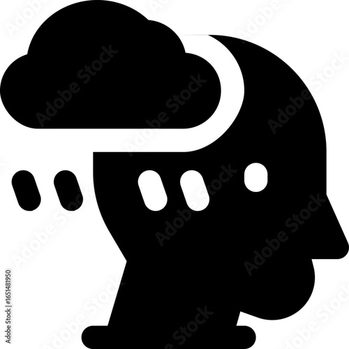 stress glyph icon. Strong and solid vector icon for websites, mobile interfaces, presentations, and visual branding. High quality and easy to edit.