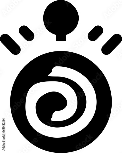hypnosis glyph icon. Strong and solid vector icon for websites, mobile interfaces, presentations, and visual branding. High quality and easy to edit.