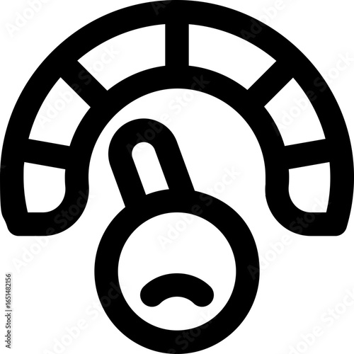 sadness line icon. Clean and minimalist vector icon for websites, mobile apps, presentations, and logos. Fully scalable and customizable for any project.