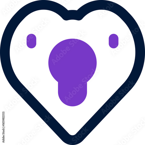 locked heart duotone icon. Sleek and modern vector icon for websites, mobile apps, marketing materials, and corporate design. Fully scalable and ready to use.