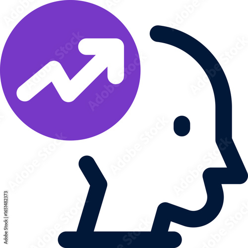 growth mindset duotone icon. Sleek and modern vector icon for websites, mobile apps, marketing materials, and corporate design. Fully scalable and ready to use.