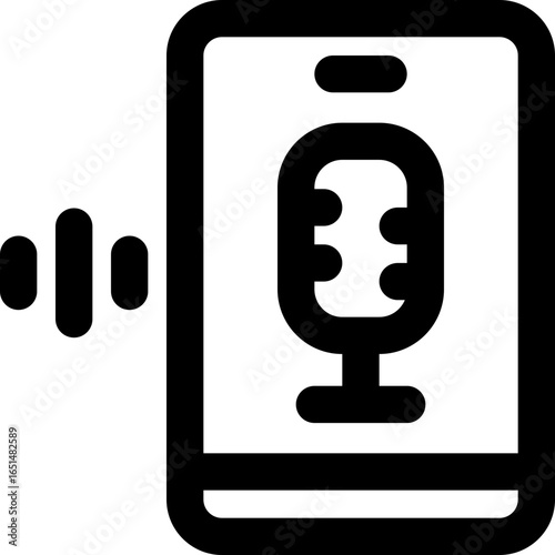 voice recorder line icon. Clean and minimalist vector icon for websites, mobile apps, presentations, and logos. Fully scalable and customizable for any project.
