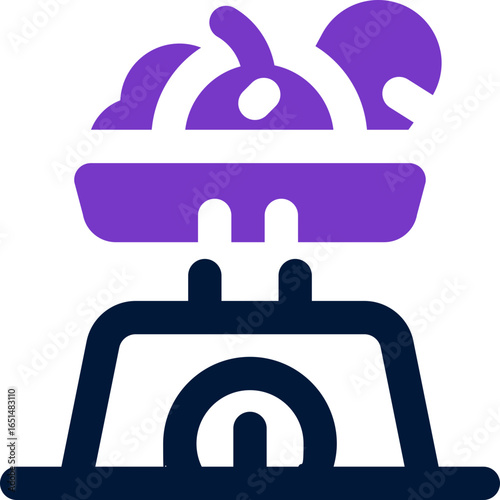food scale duotone icon. Sleek and modern vector icon for websites, mobile apps, marketing materials, and corporate design. Fully scalable and ready to use.