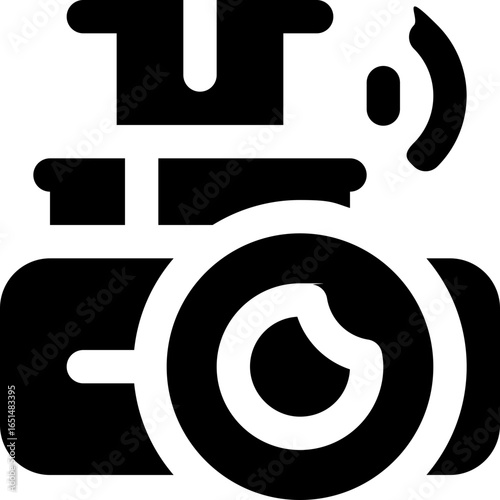 projector glyph icon. Strong and solid vector icon for websites, mobile interfaces, presentations, and visual branding. High quality and easy to edit.