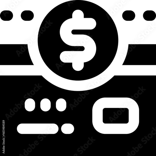 payment glyph icon. Strong and solid vector icon for websites, mobile interfaces, presentations, and visual branding. High quality and easy to edit.